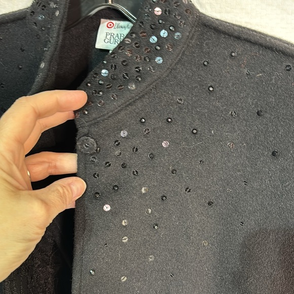 Prabal Gurung for target black sequined lace bow cape nwt perfect - Picture 8 of 10